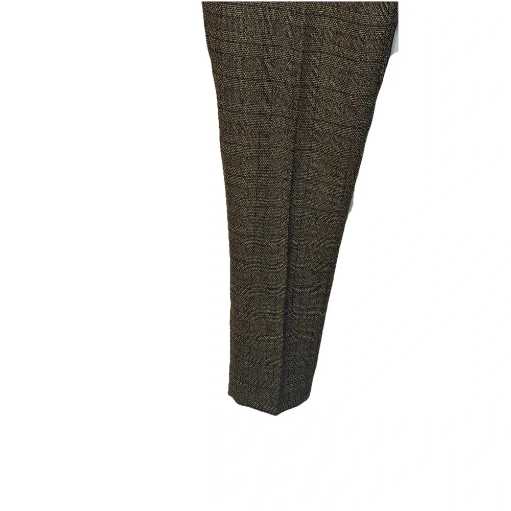 House Of Cavani Men's Dress Pants Windowpane Tweed Straight Fit Brown Sz.‎ 42X32